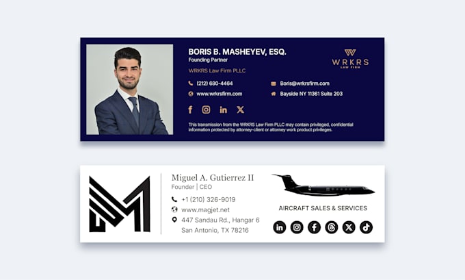 design professional custom HTML email signature
