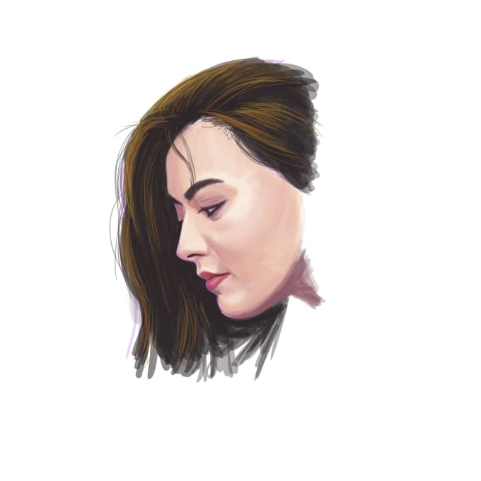 Make Digital Painting Your Side Portrait By Desin0