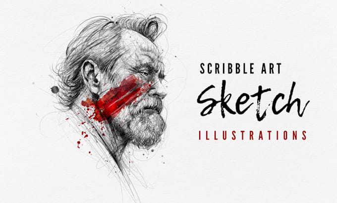 draw artistic hand drawn scribble art sketch illustrations