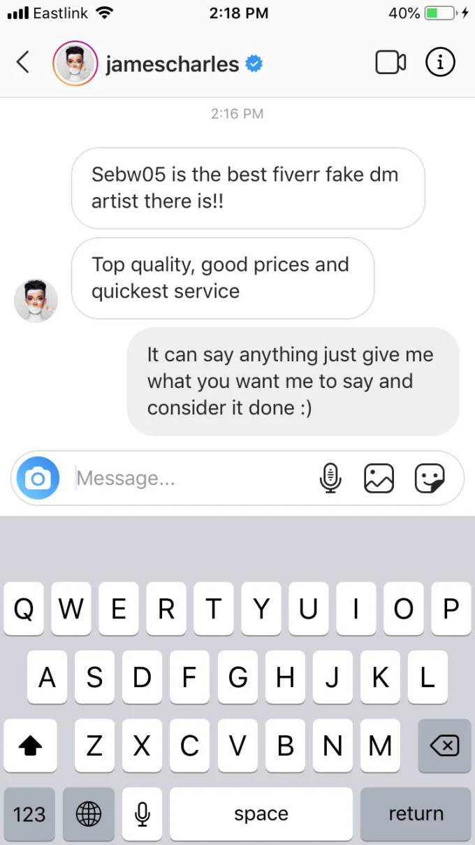 make fake instagram dms