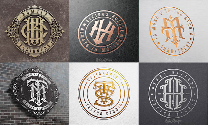 do initial monogram design for tshirt, hat, hoodie, sticker