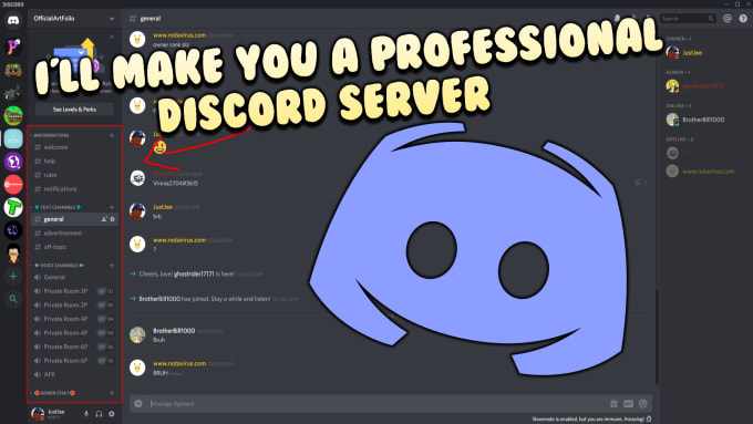 Create you a pro discord server by Jee_business | Fiverr