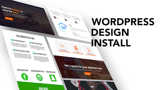 design and create professional wordpress or woocommerce site