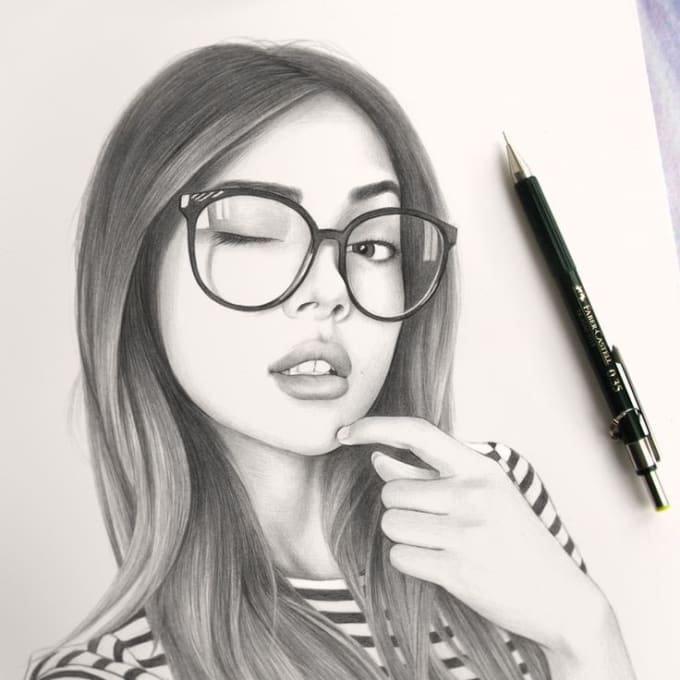 Draw a realistic pencil drawing for you by Nadeem_47389