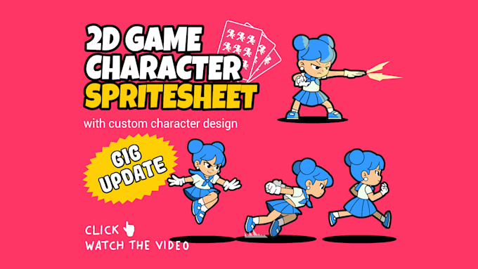 create 2d game character sprite sheet for your indie game