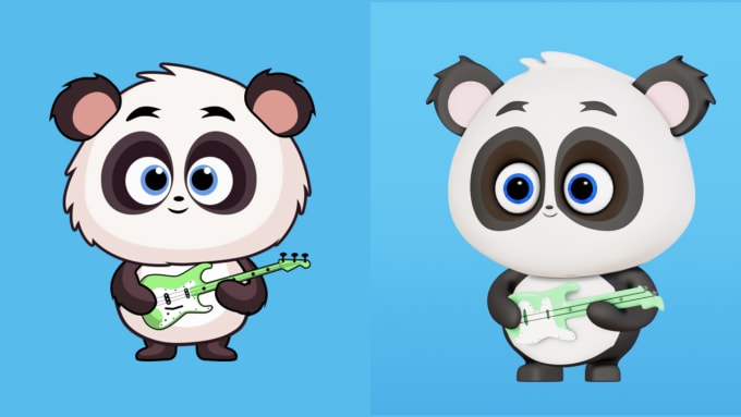 Create A Cartoon 3d Character From Your 2d Sketch By Alexeguy