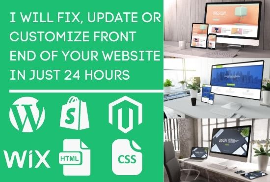 fix update website design, HTML, and CSS of your website