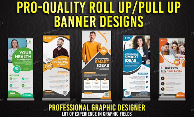 design professional roll up banner, pull up or signage