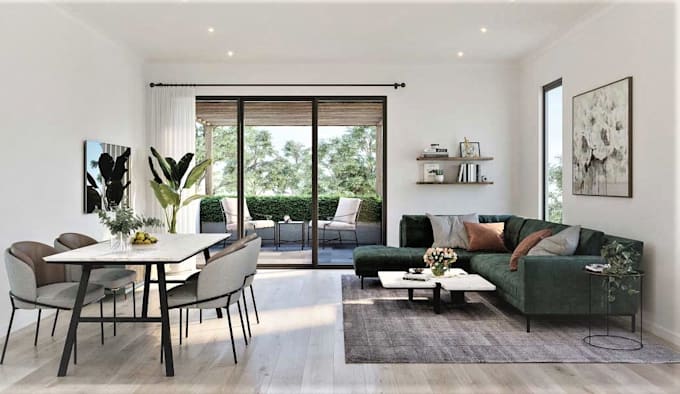 create 3d model with realistic interior and exterior renders