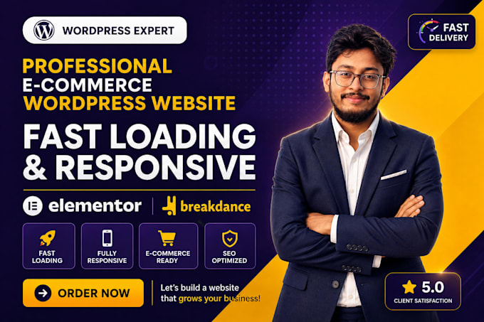 create a wordpress website using elementor or breakdance builder
