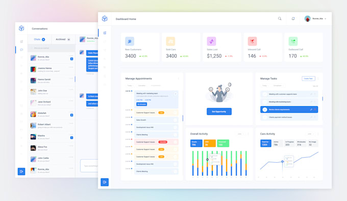 Design dashboard ui and ux by Ronnie_abs | Fiverr