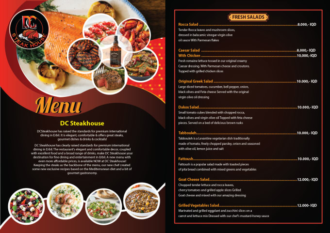 Design restaurant menu card by Madhav2019 | Fiverr