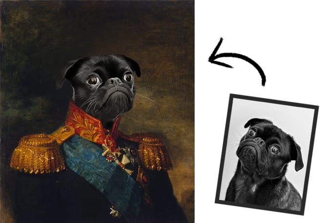 Turn Your Pet Portrait Into A Royal Painting By Irmature
