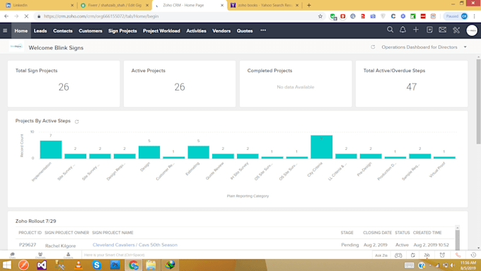 do all task related to zoho and third party app integration