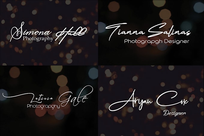 create modern signature logo