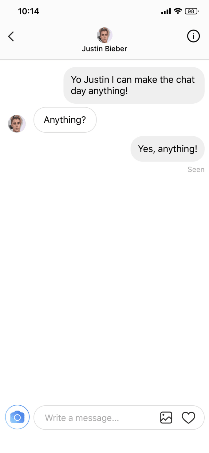 Photoshop An Instagram Dm With You And A Celebrity By Kodishim Fiverr Photoshop An Instagram Dm With You And A Celebrity By Kodishim Fiverr