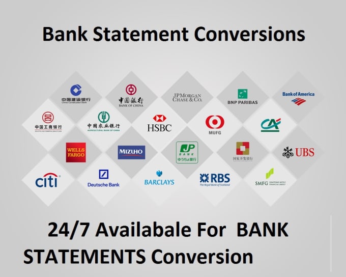 convert bank statement PDF to excel bank reconcile