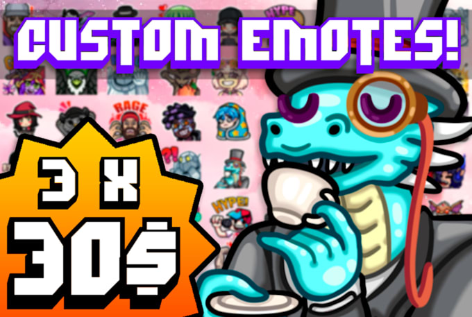 design unique twitch or discord emotes for you