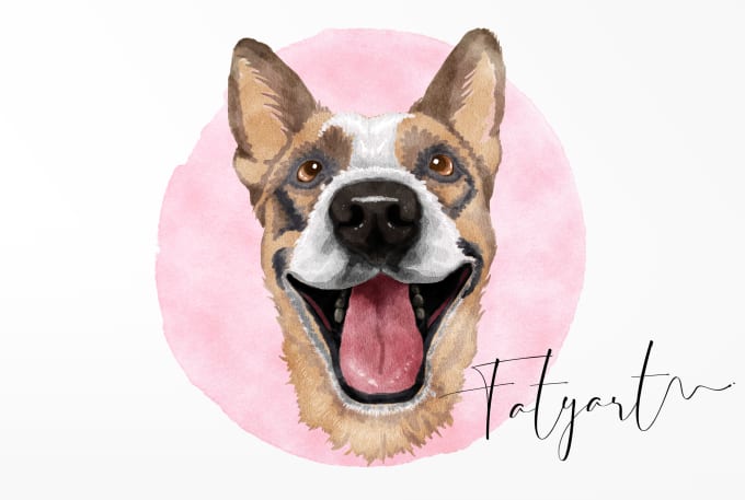 Paint Pet Portrait In Watercolor By Faty Artt