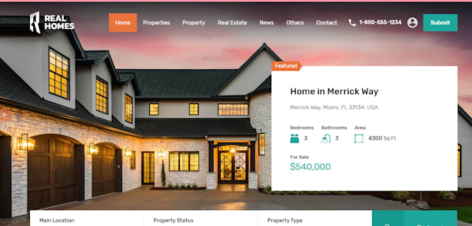 design a property listing website