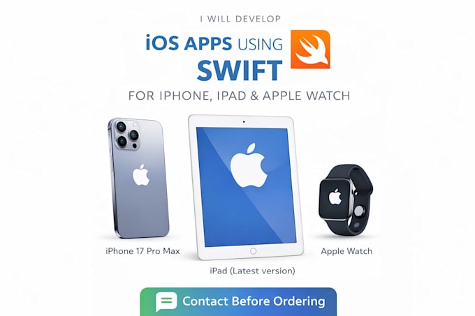 develop ios apps using swift for iphone, ipad and watch