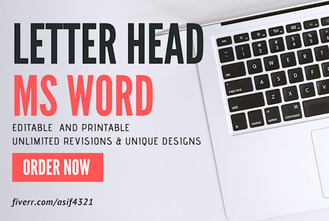 design professional letterhead in editable word format