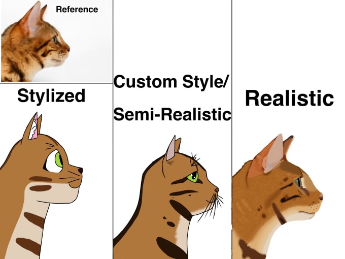 Draw A Cat Portrait Drawing In Any Style Or Realistic By