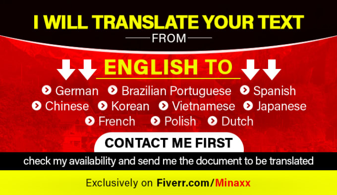 Provide A Perfect English To German Translation By Minaxx