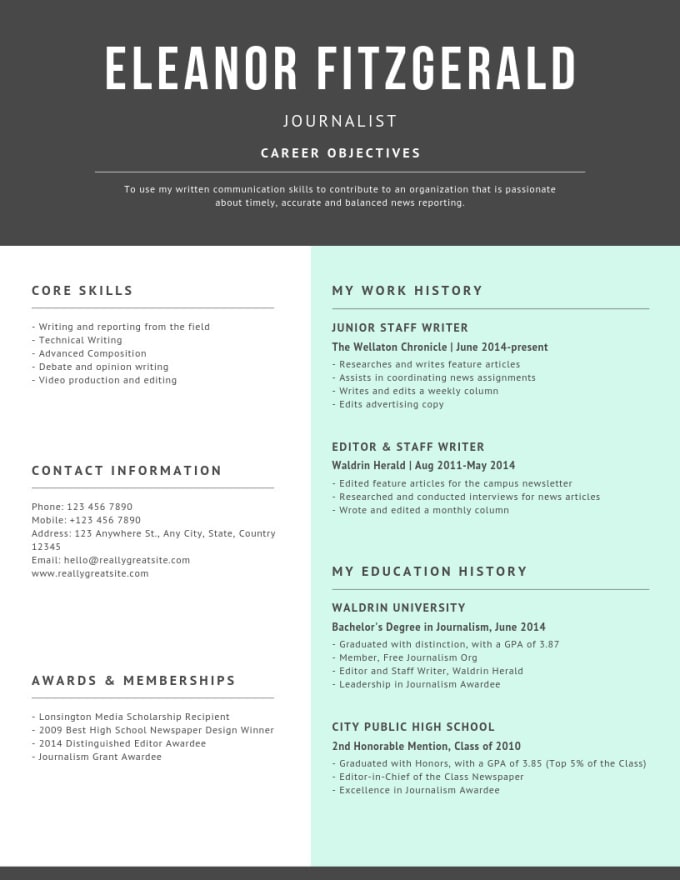 Format Your Resume To The Canadian Style By Scripting Bee