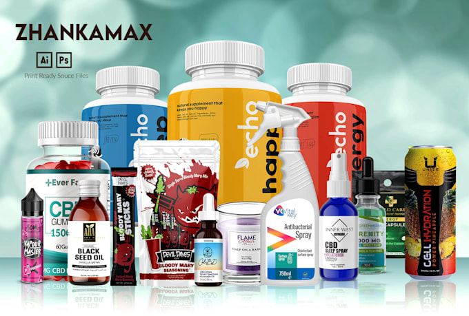design unique packing design and cbd product labels
