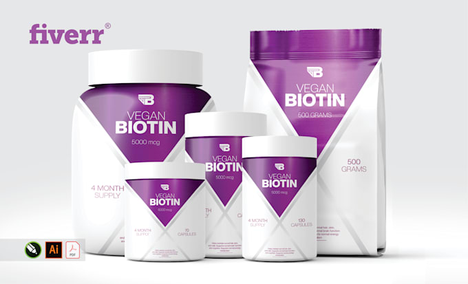 create modern product label design, supplement bottle label design