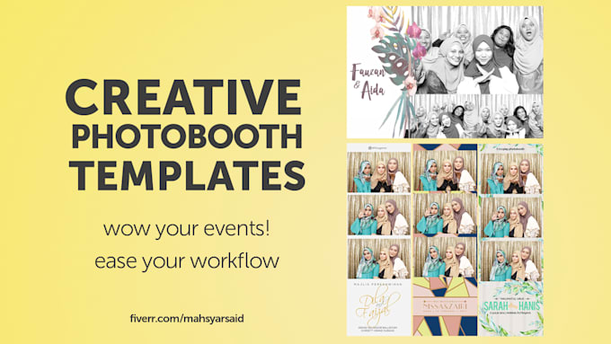Design Creative Photo Booth Template And Free Flatlay Mockup By Mahsyarsaid Fiverr