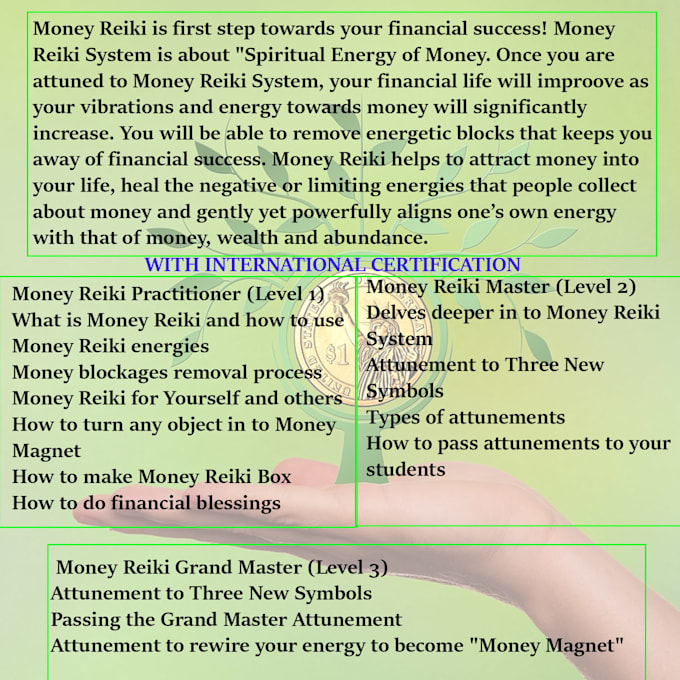 Complete Money Reiki Ecourse With Attunement And Certificate By Anita2008