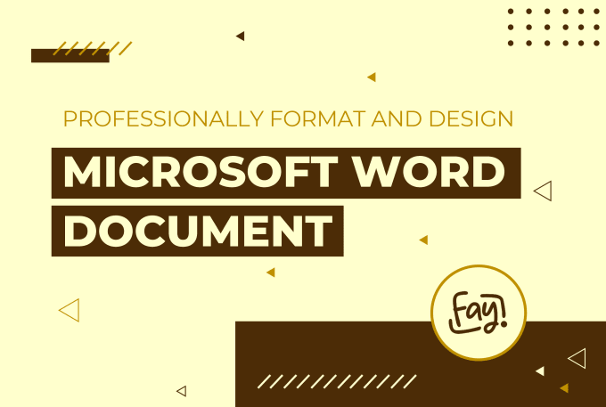 Professionally format and design microsoft word document by Fay_vour ...