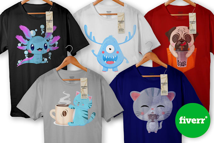 create a cute t shirt design cartoon