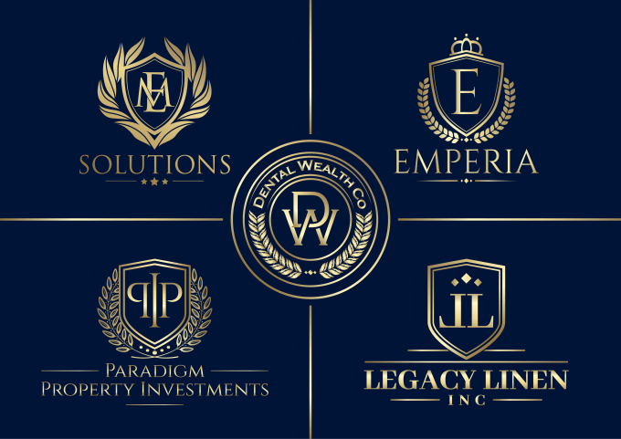 Custom Logo Design for Business Luxury Monogram Logo Modern Gold Luxury Logo  Initials Brand Name Logo Business Logo Custom Unique Logo 