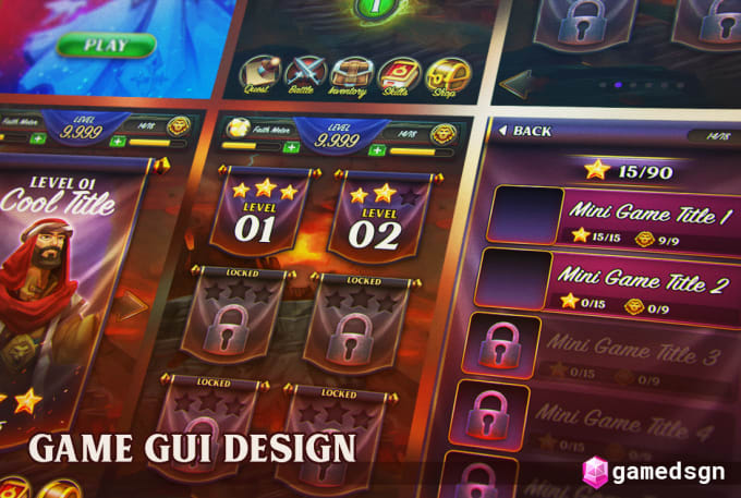 Design 2d Graphics For Games Ui Buttons And Reskin By Gamedsgn
