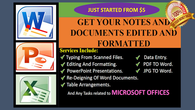Edit Or Type Your Notes In Word Excel Powerpoint Or In Pdf By Usmanakhtarr