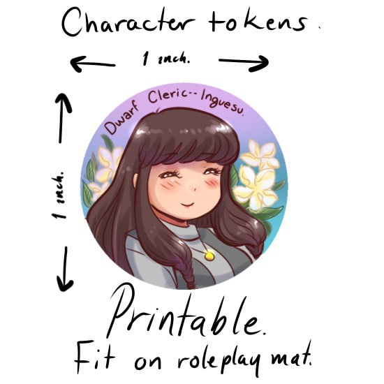 draw roleplaying character mini portraits 1x1 ich, anime style