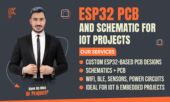 do esp32 schematic and pcb design files for iot projects