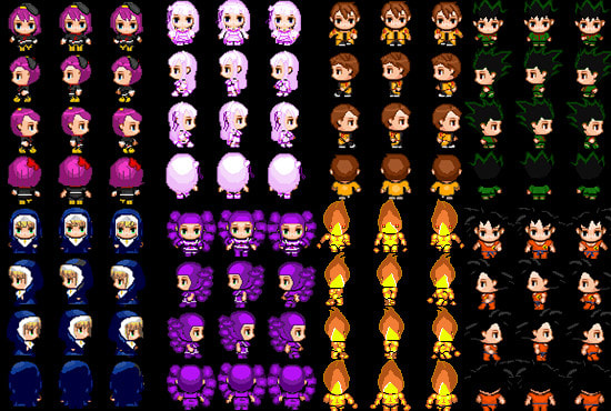 Make custom rpg maker sprites for you by Drowningfish420 | Fiverr