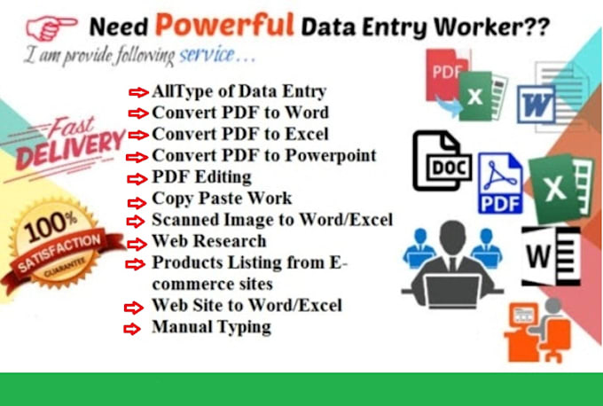 Do Data Entry Convert Pdf To Word And Excel Web Search Copy Paste