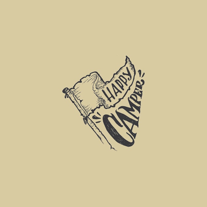 design your tshirt logo with hand drawn rough style