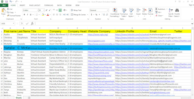 do linkedin lead generation and web research for you