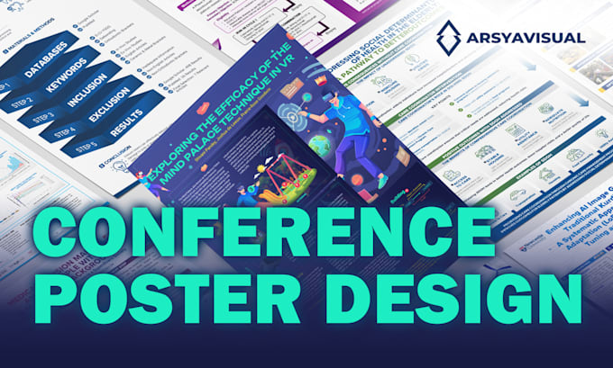 do research scientific company poster presentation design for conferences