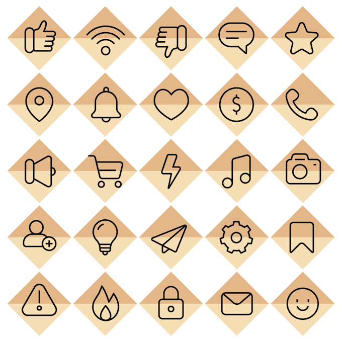 create custom vector icon, line art design for you