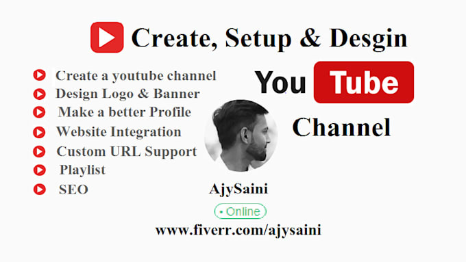 create, setup and design youtube channel