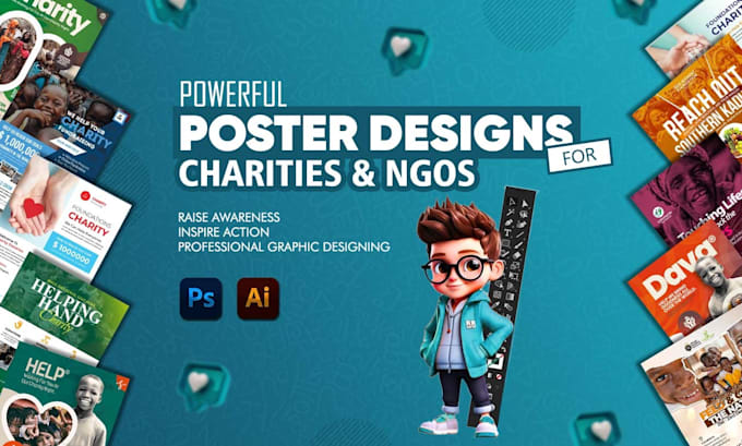charity, ngo, non profit flyer and boucher