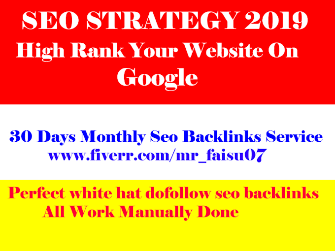 do monthly SEO service to high da whitehat backlinks
