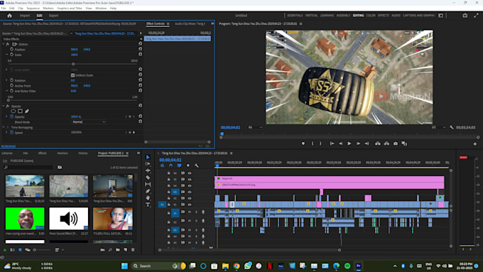 edit pubg gaming videos on adobe premiere pro
